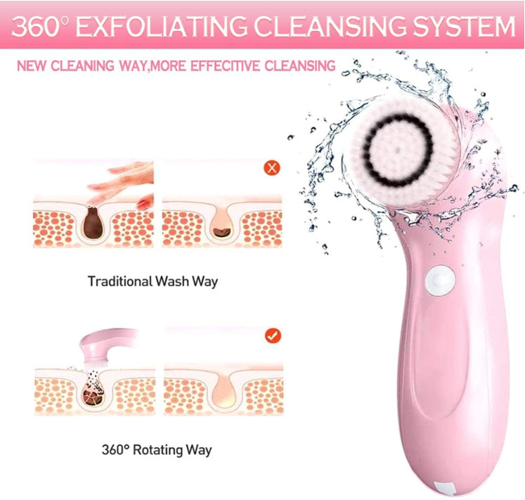 Original LUX SKIN – Electric Facial Cleansing Brush, Waterproof, Rechargable