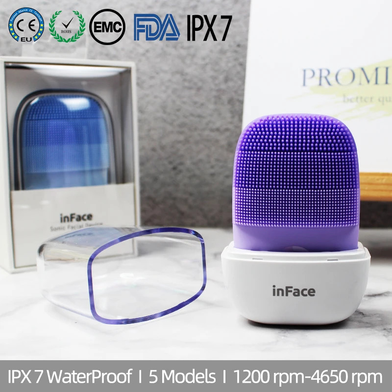 Silicone Facial Cleansing Brush USB Rechargeable Waterproof Skin Care Tool