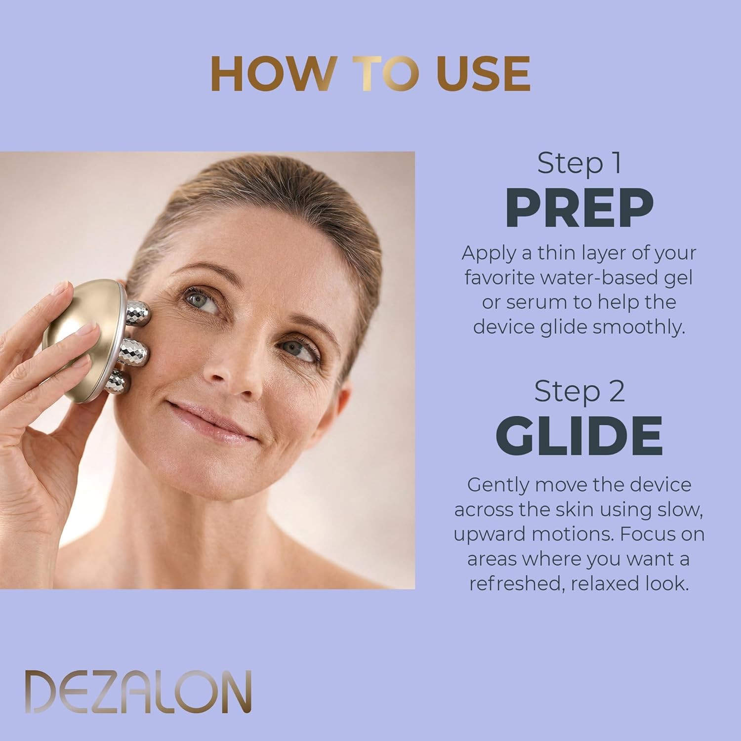 Gold Microcurrent Facial Device Face Eye Neck Massager
