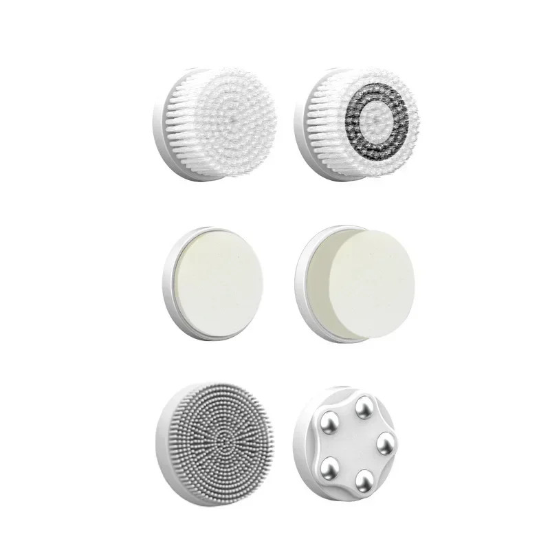 6-in-1 Electric Facial Cleansing Brush, Ultrasonic Deep Clean & Exfoliator