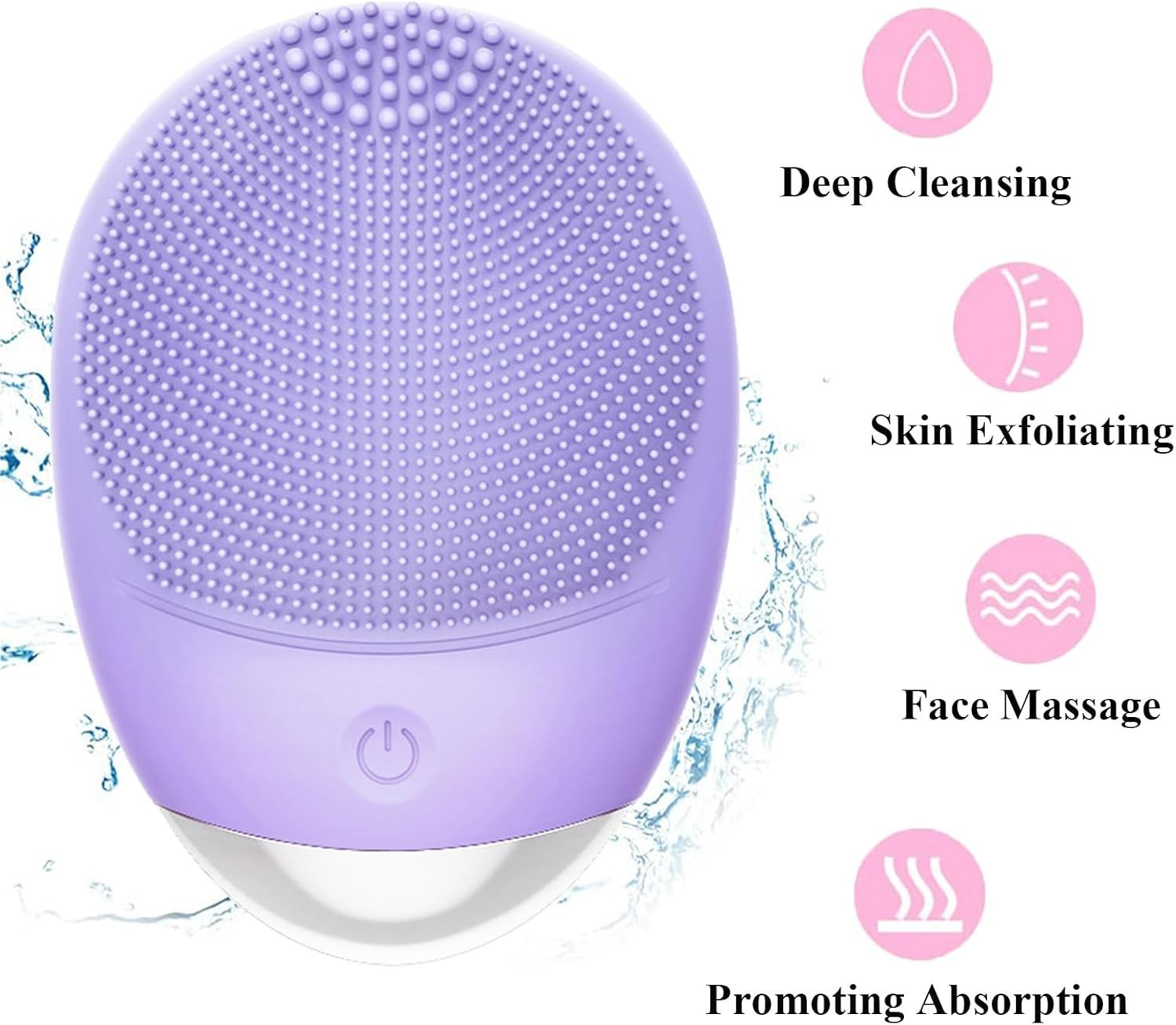 Gentle Exfoliating Facial Brush: Sonic Vibration & USB Rechargeable Design