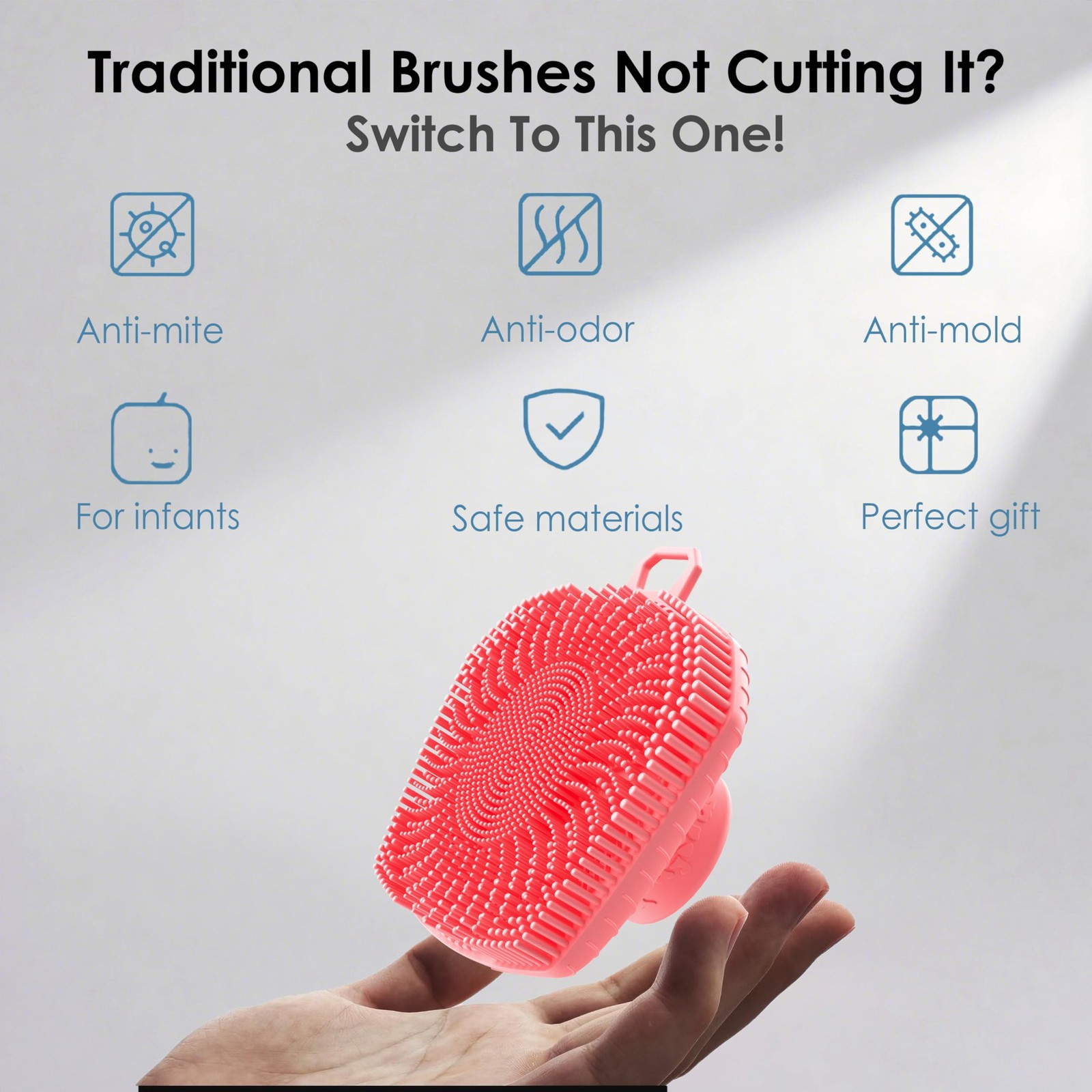 RamPula Face Scrubber & African Net, Silicone Pink and Net
