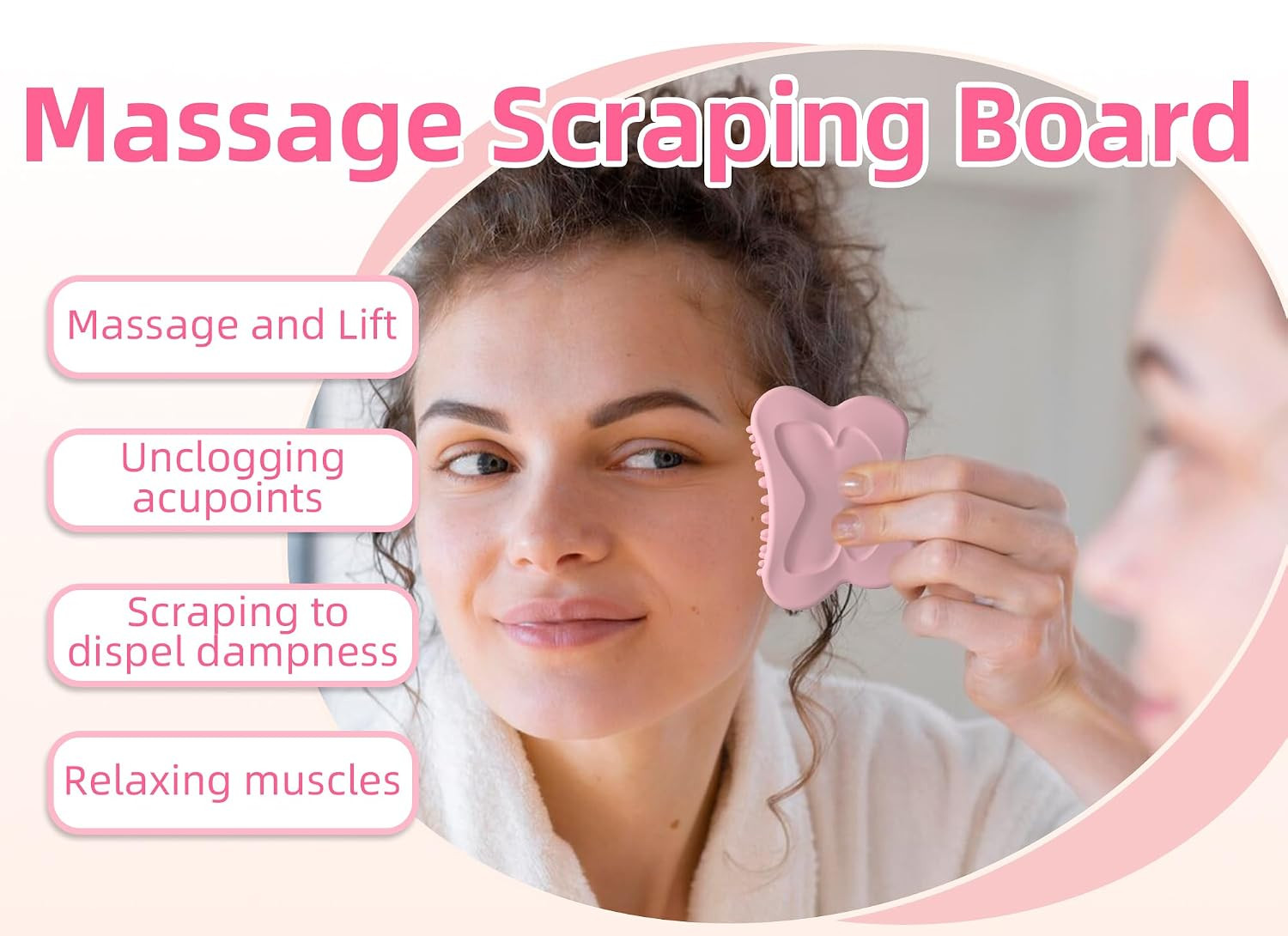 Lymphatic Contour Face Brush【Anti-Puffiness】【Lift】【Massage】 Silicone Lymphati…