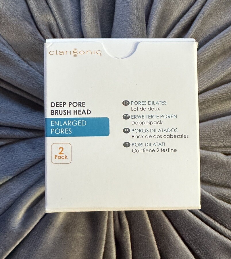 B💙Authentic Clarisonic Deep Pore Replacement Brush Head 2 Pack Two Made US