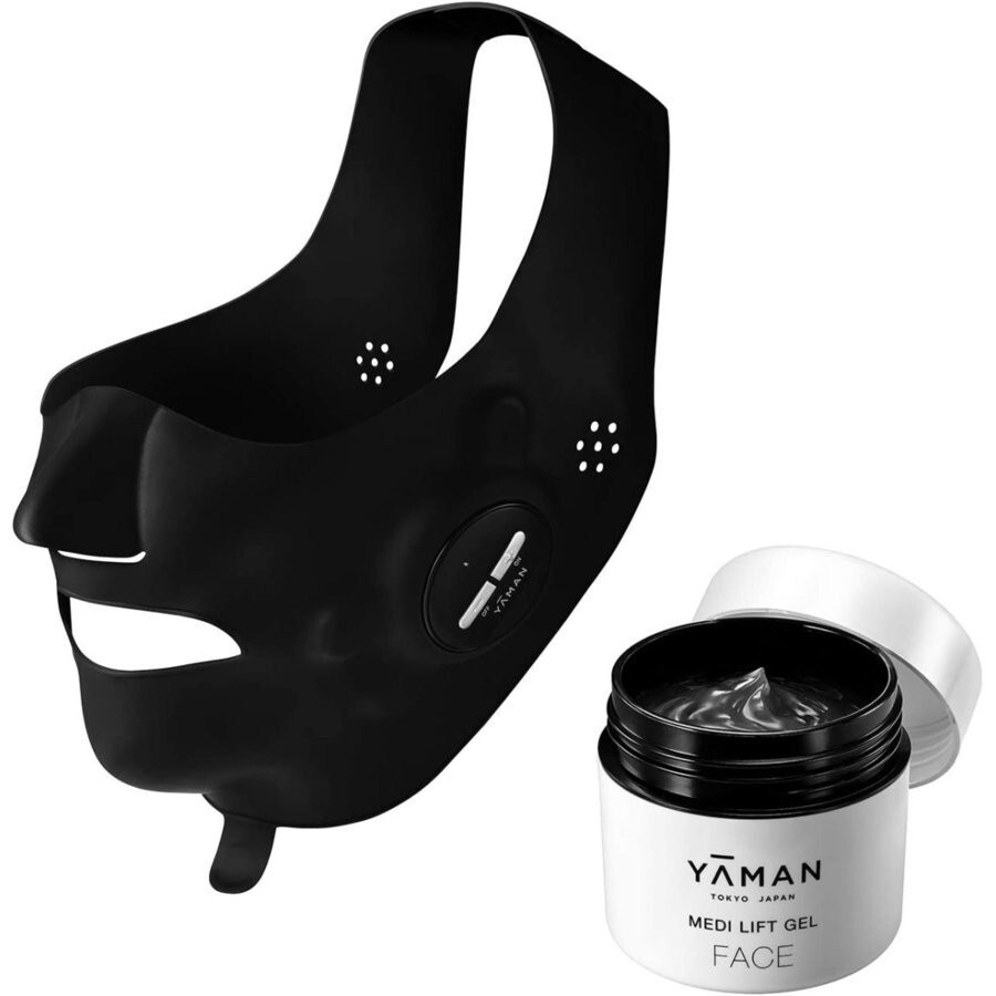 YA-MAN Wearable EMS Mask MediLift Plus Gel Set Facial Machine EPM18BB1 with Gel