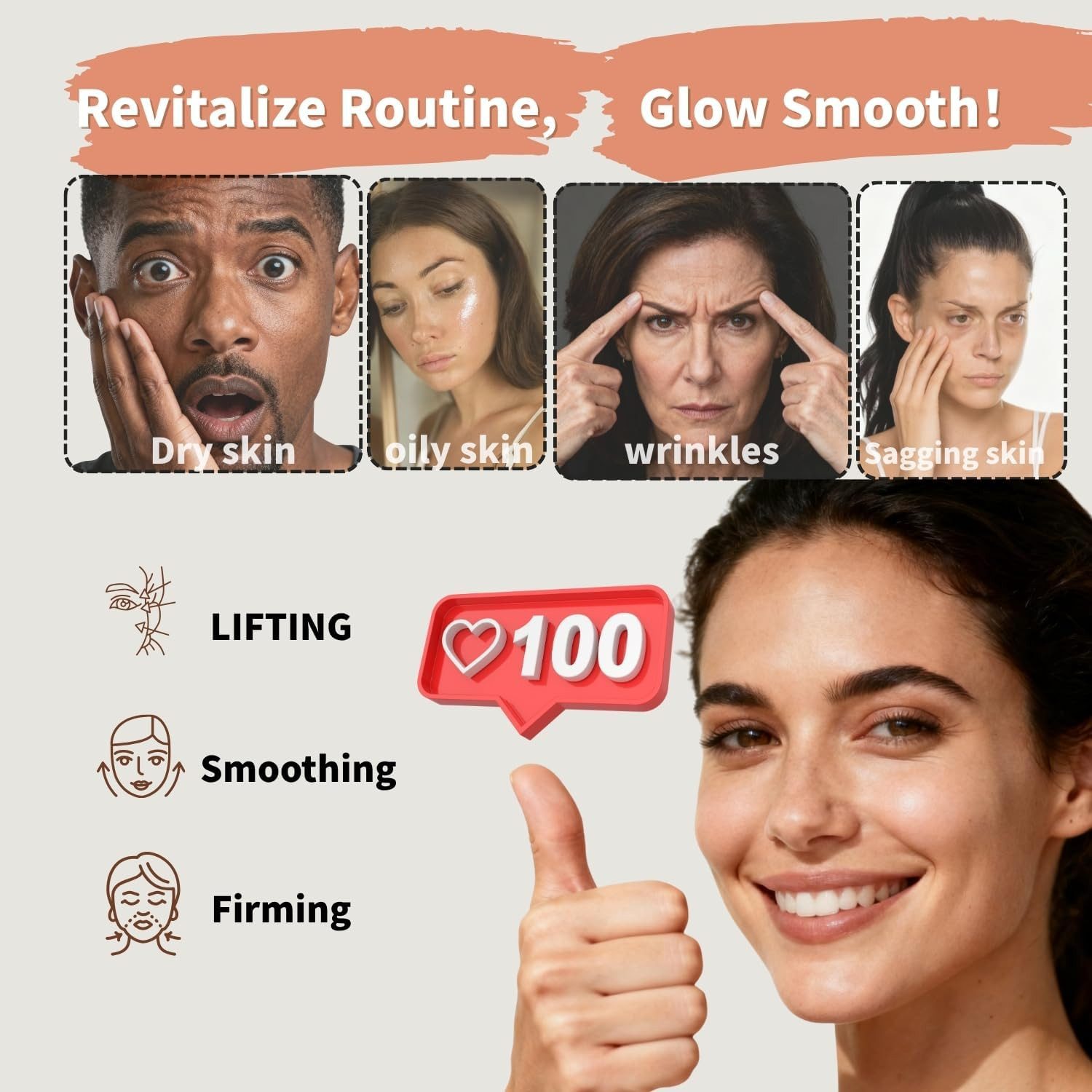 Microcurrent Facial Device with Red Light Therapy – 7-In-1 LED Sculptor & Cold H