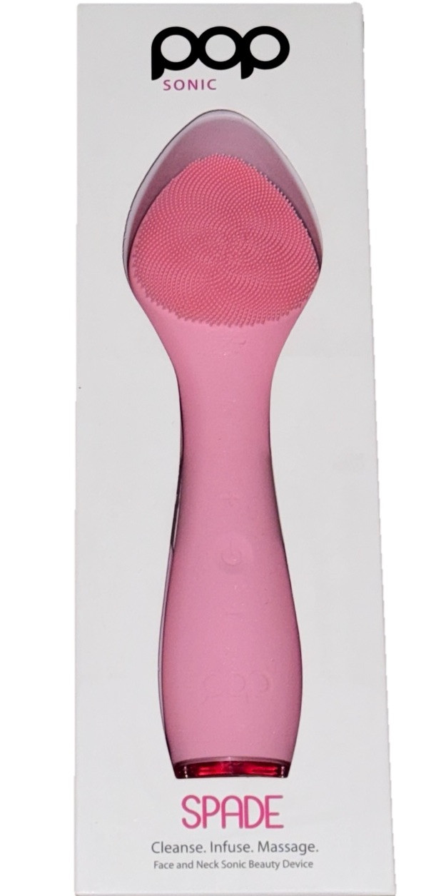 Pop Sonic Spade Face & Neck Cleanse Infuse Massage Sonic Beauty Device Brand New