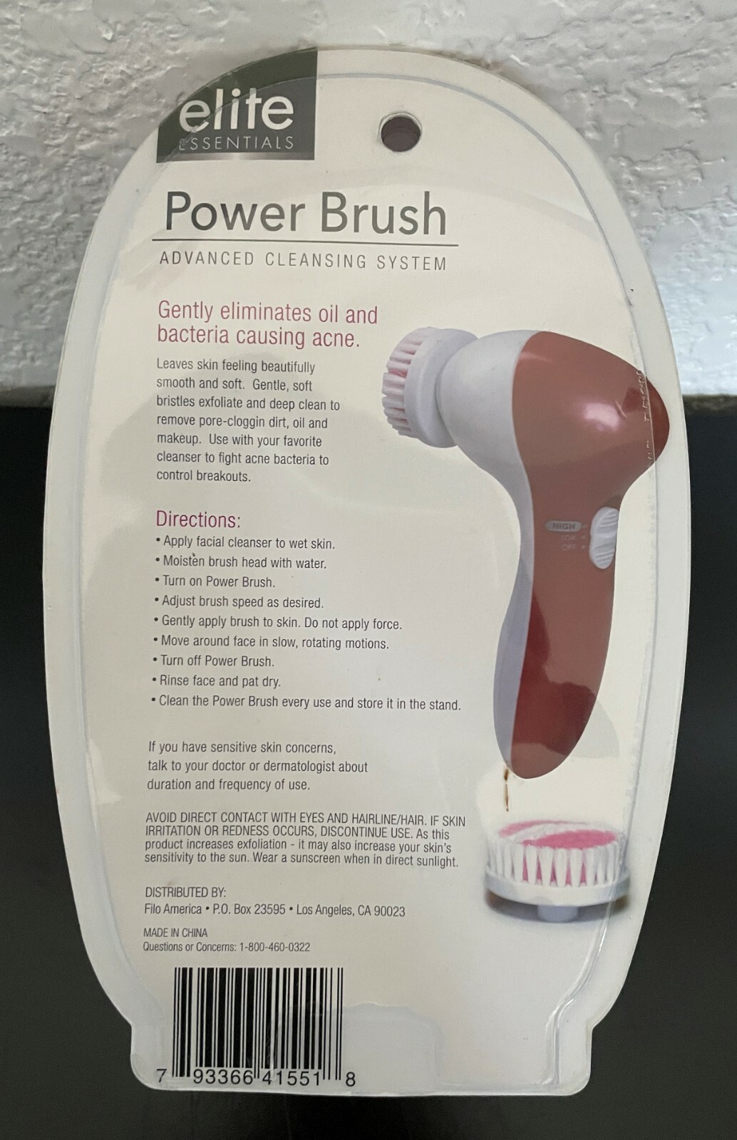 Elite Essentials Power Brush Advanced Cleansing System NEW FACTORY SEALED