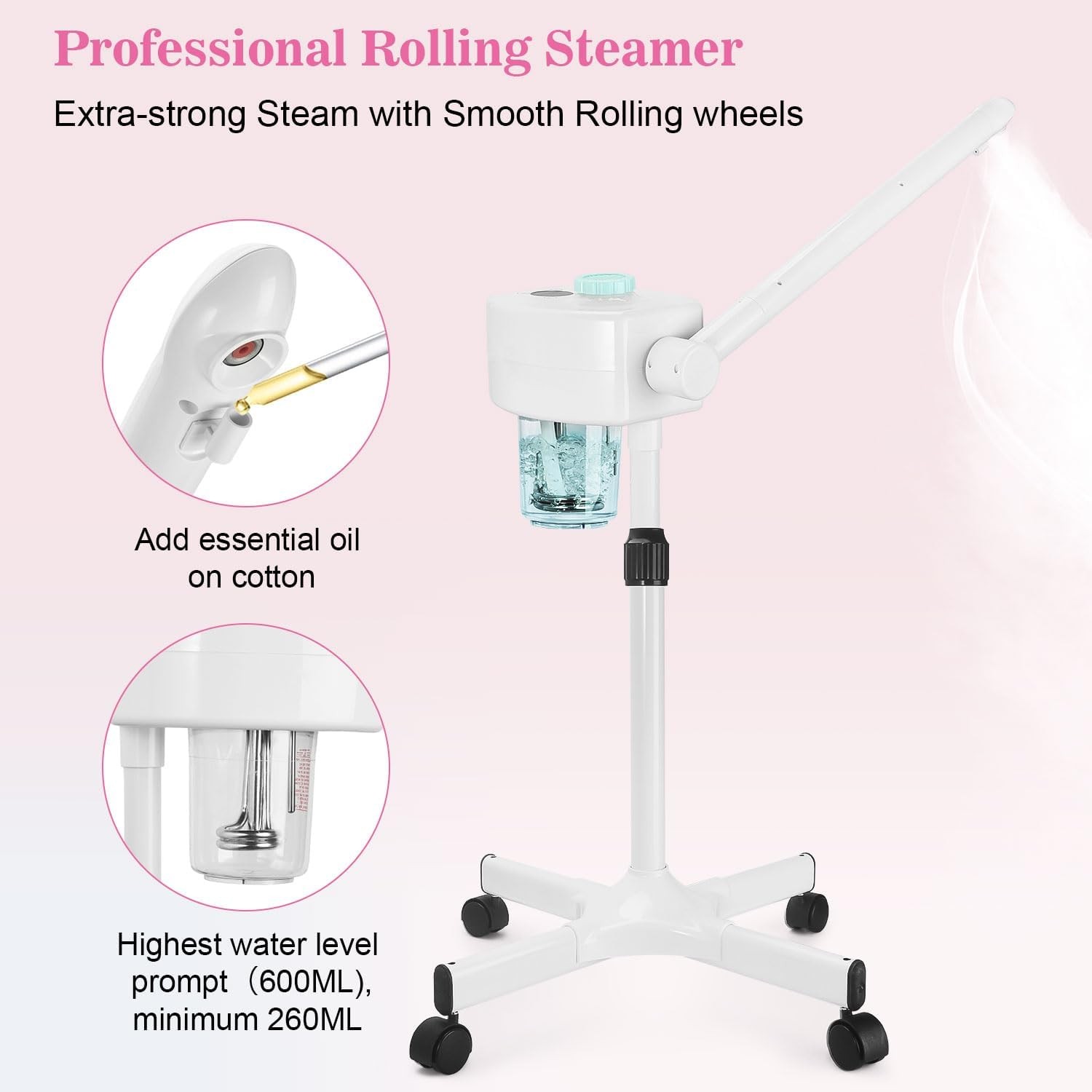 Beauty Salon Facial Steamer Ionic Preheat Hot Mist Timer