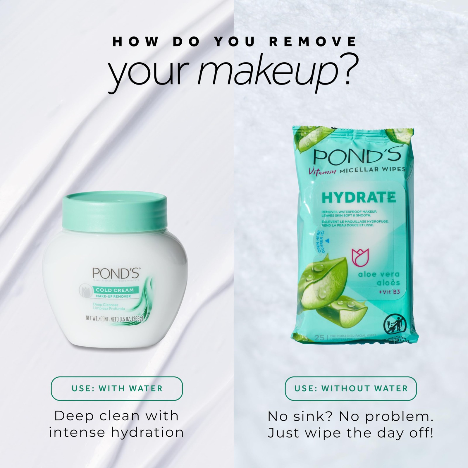 POND’S Cold Face Cream, Skin Care Facial 9.5 Ounce (Pack of 3), Ivory