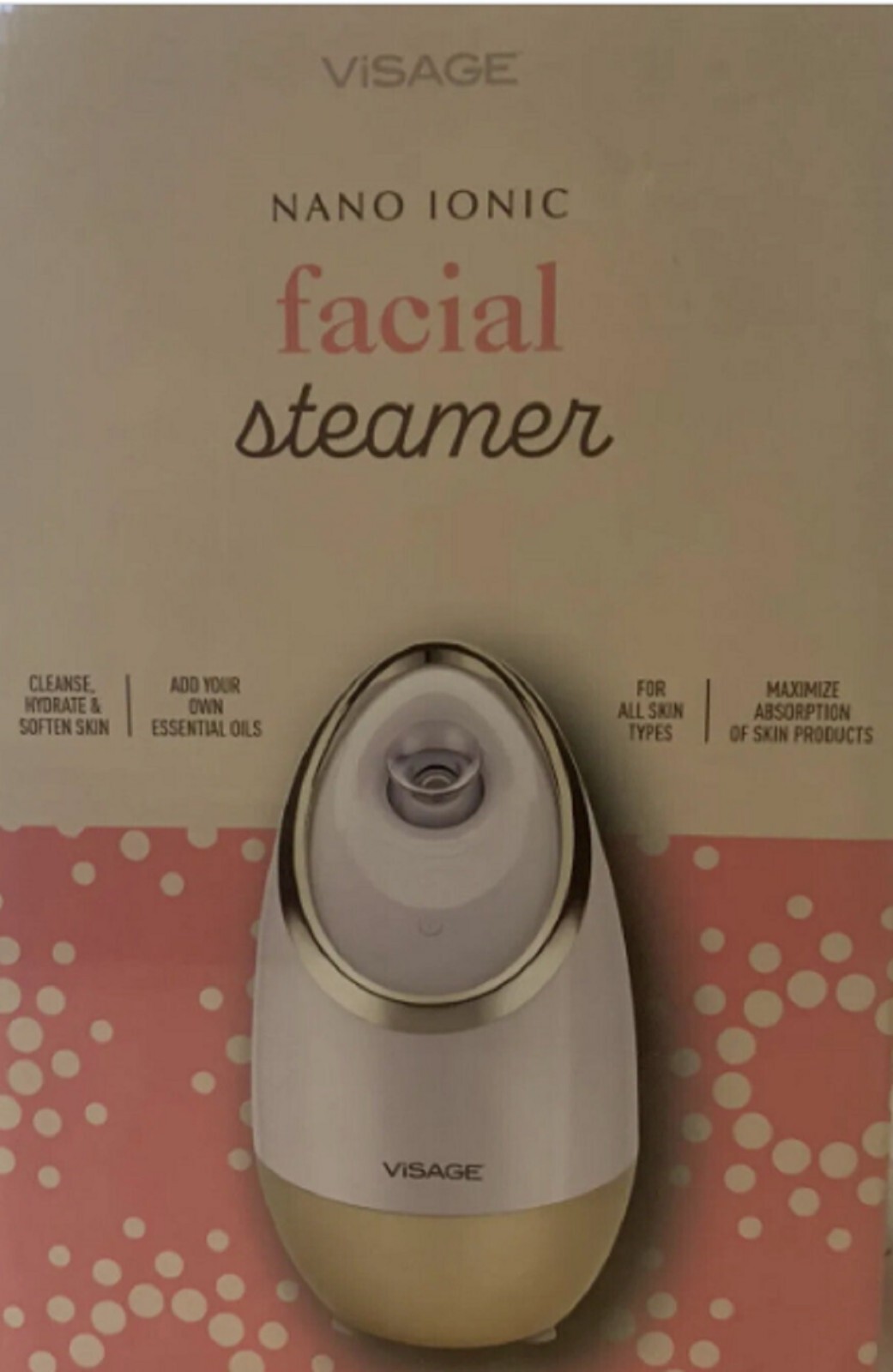 Women’s Nano Ionic Facial Steamer Spa detoxifying All Skin types Acne black new