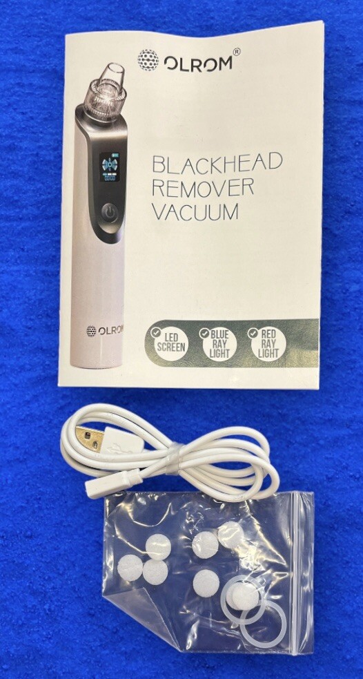Olrom Blackhead Remover Electric Vacuum Suction Blackhead Remover w/LED Display