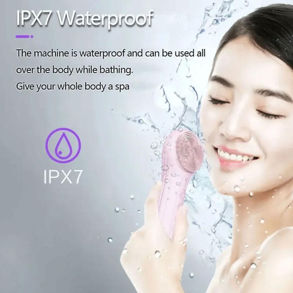Portable Rechargeable Face Cleaning Scrubber Electronic Skin Care Brush Home Use