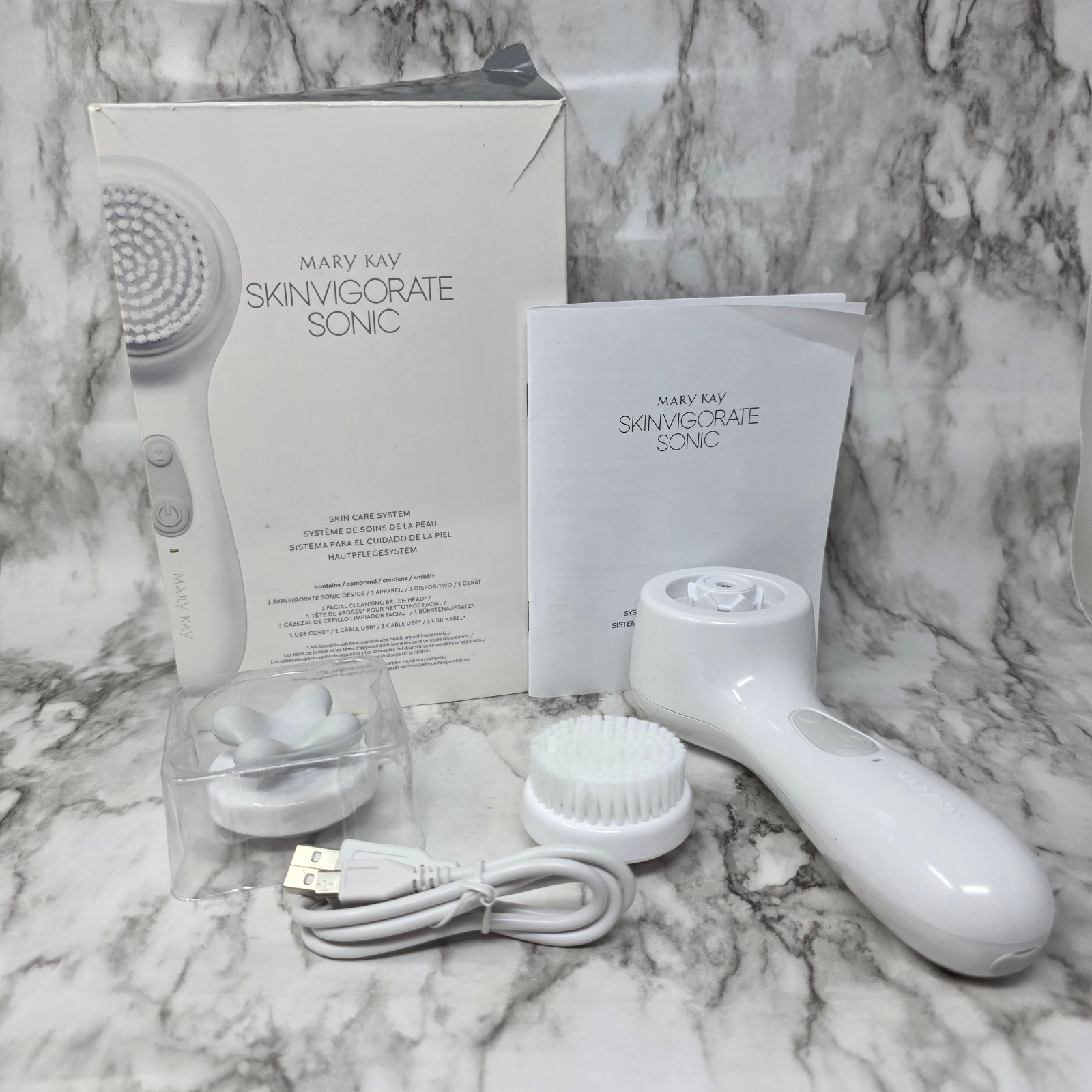 Mary Kay Skinvigorate Sonic Skin Care System 128064 Plus Extra Attachment