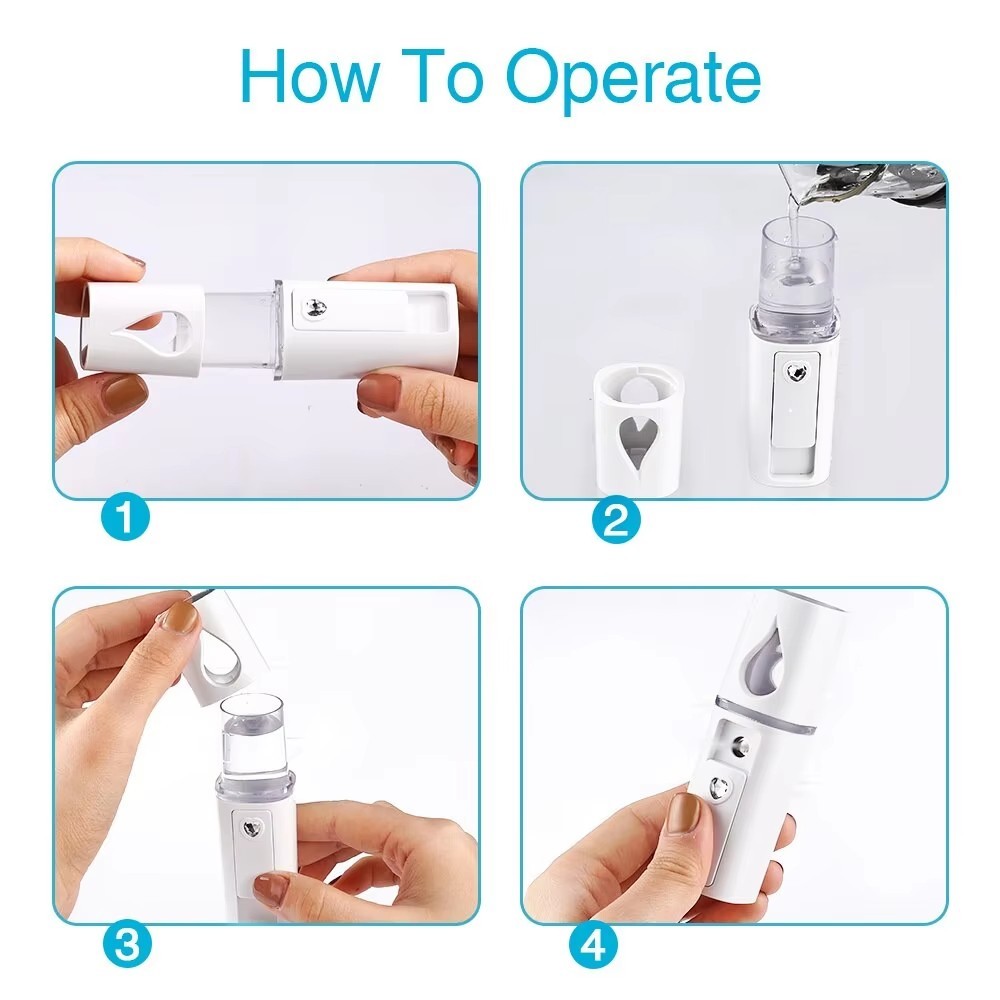 30ML USB Rechargeable Facial Mist Sprayer Portable Nano Spray Skin Care Device