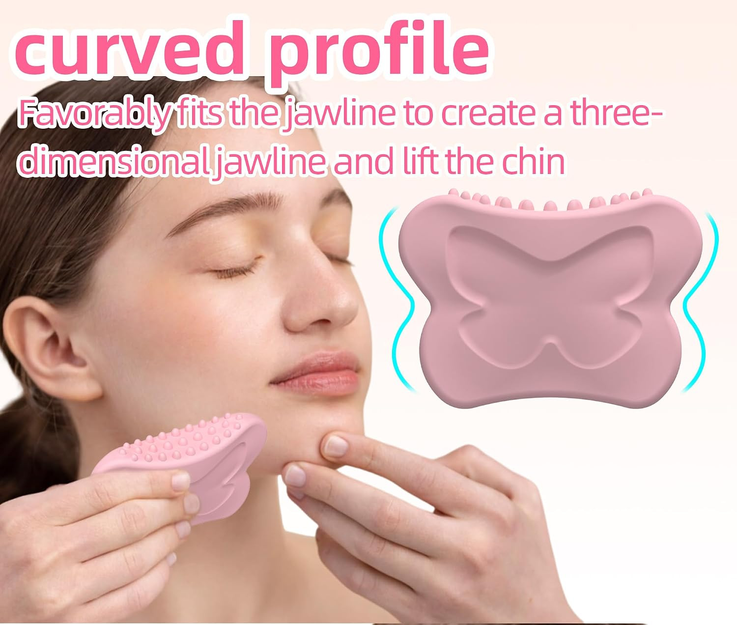 Lymphatic Contour Face Brush【Anti-Puffiness】【Lift】【Massage】 Silicone Lymphati…
