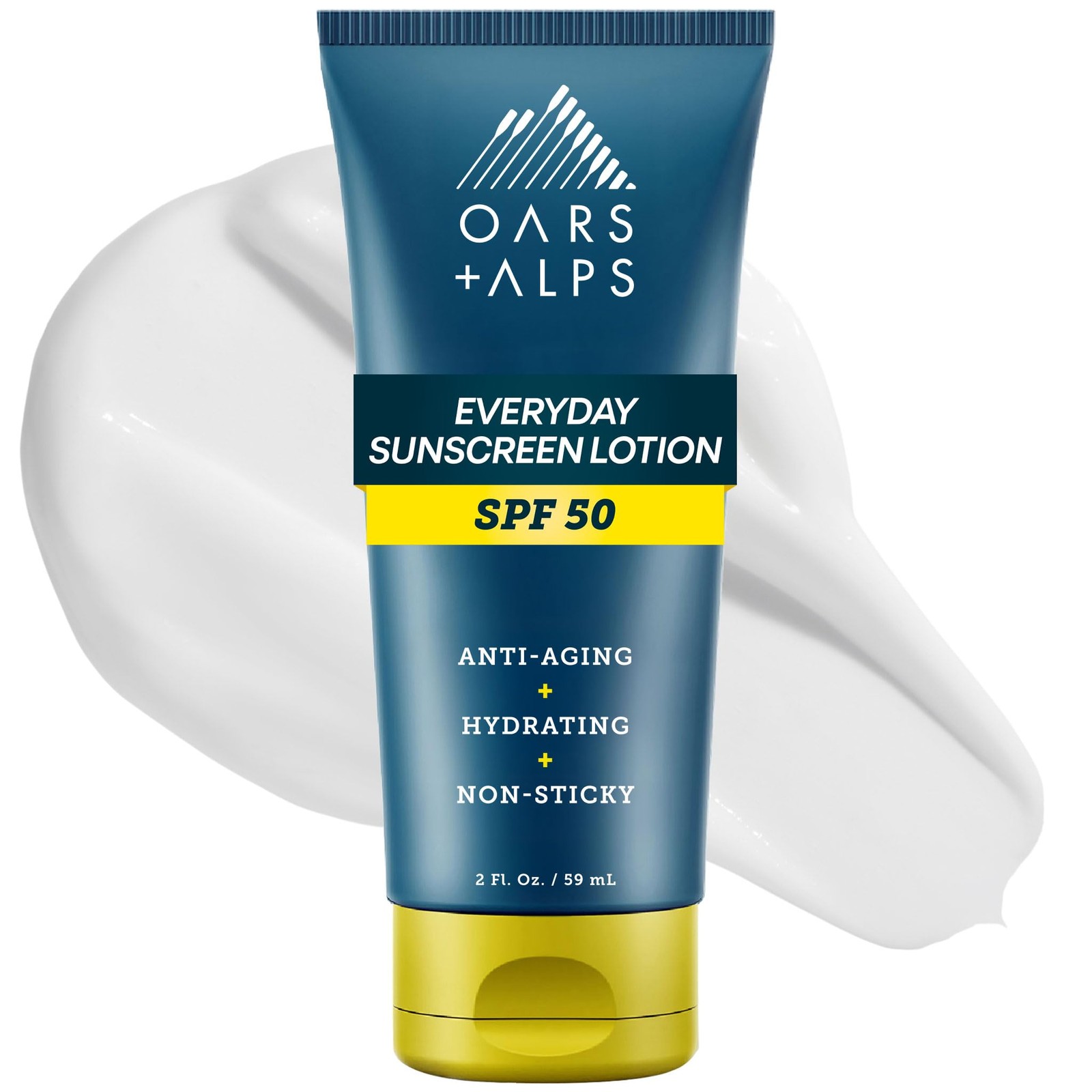 Oars + Alps Sunscreen Body Lotion for Everday Use, 6 Fl Oz (Pack of 1), Clear