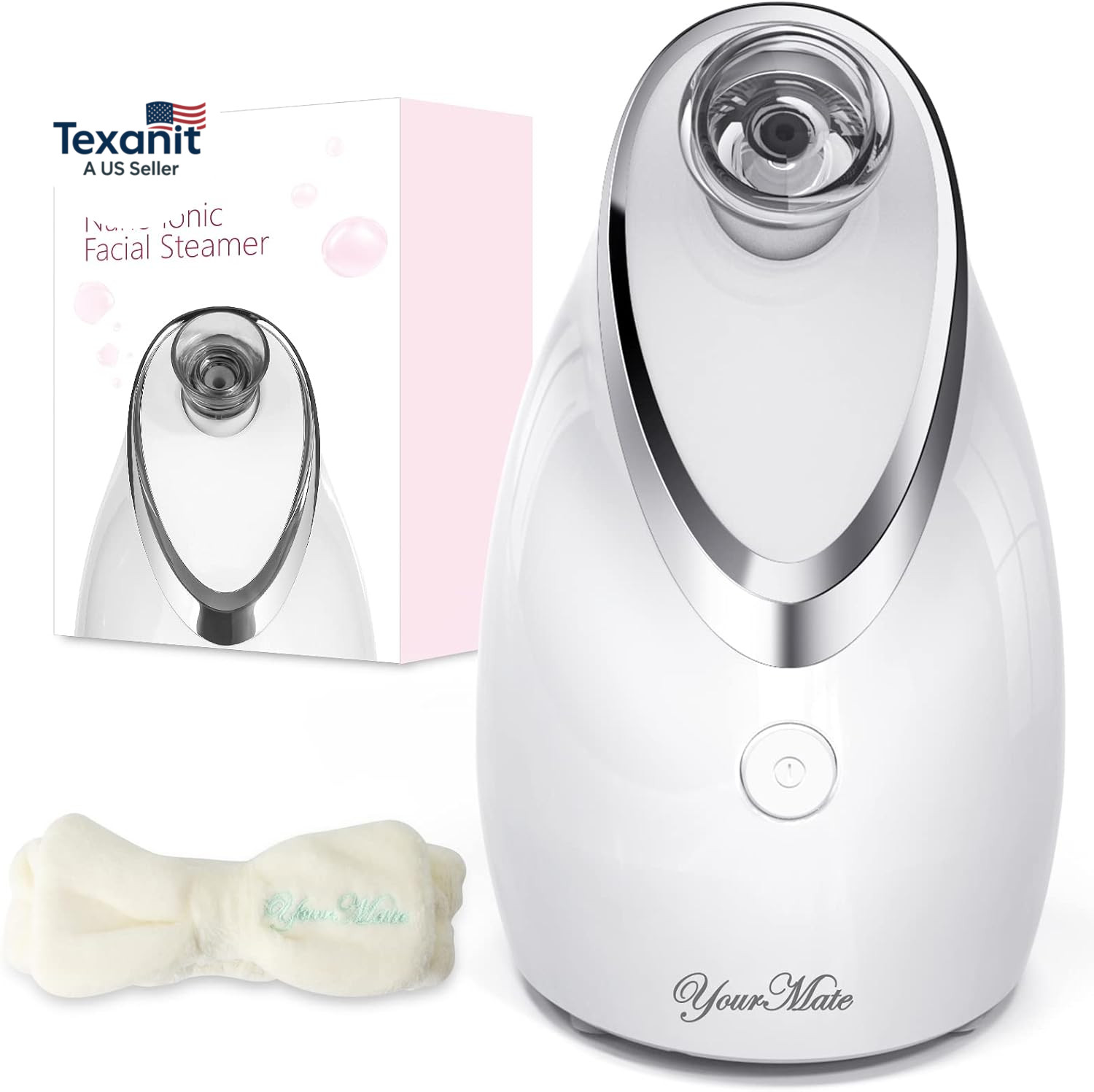 Facial Steamer Nano Ionic Face Steamer, Adjustable Nozzle with Aromatherapy Warm