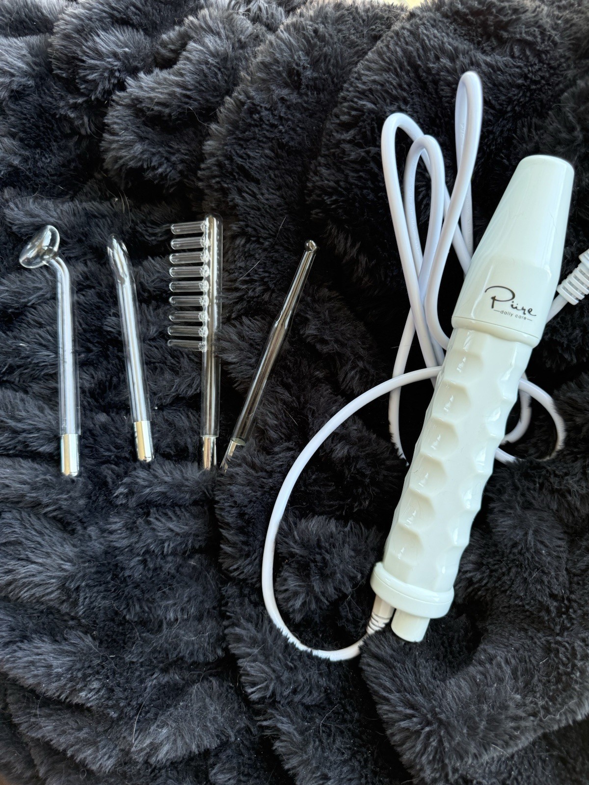 High Frequency Skin Therapy Wand 4 Attachments Facial Scalp Treatment