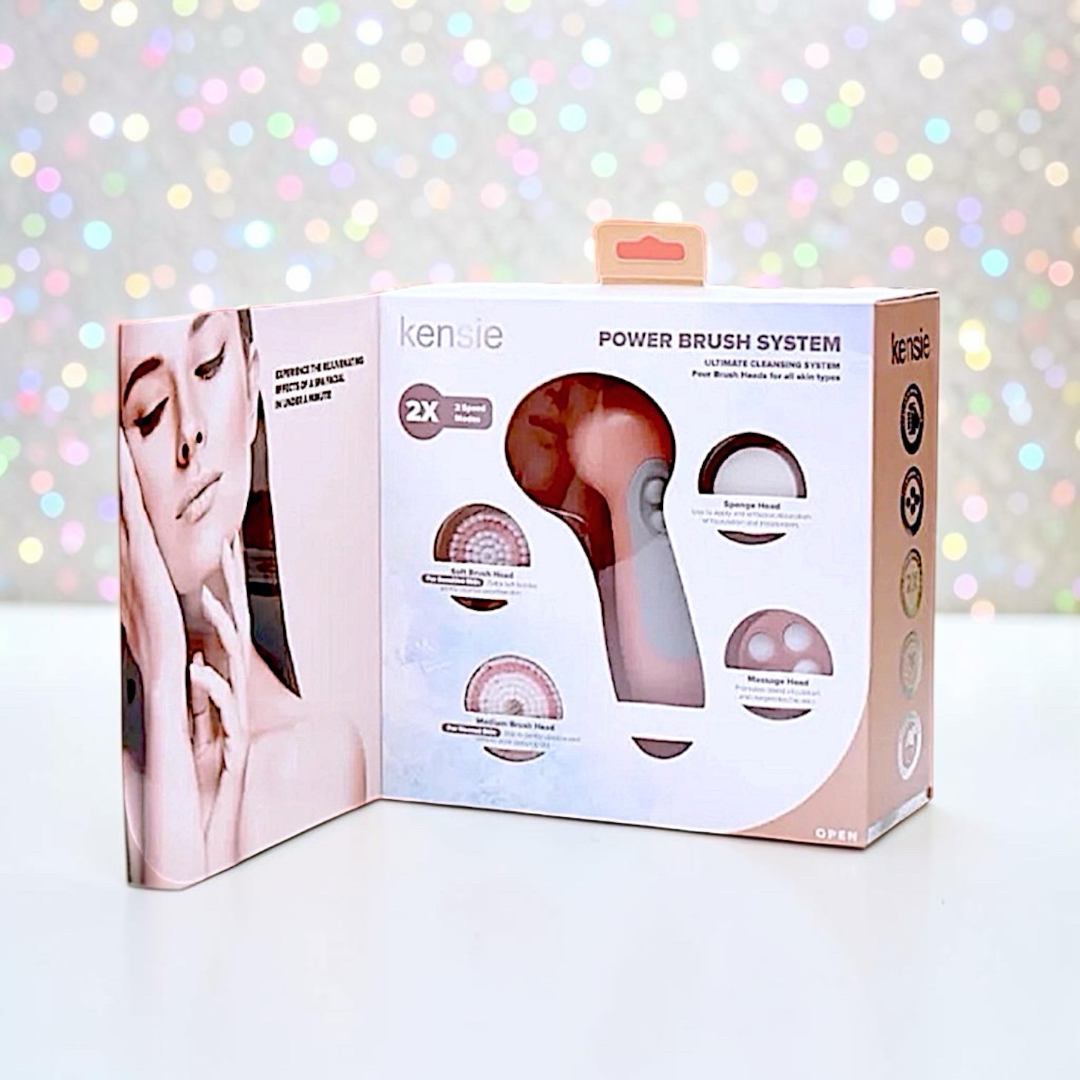 Kensie Beauty – Power Brush Set in CORAL RV $49.99 Brand New in Box