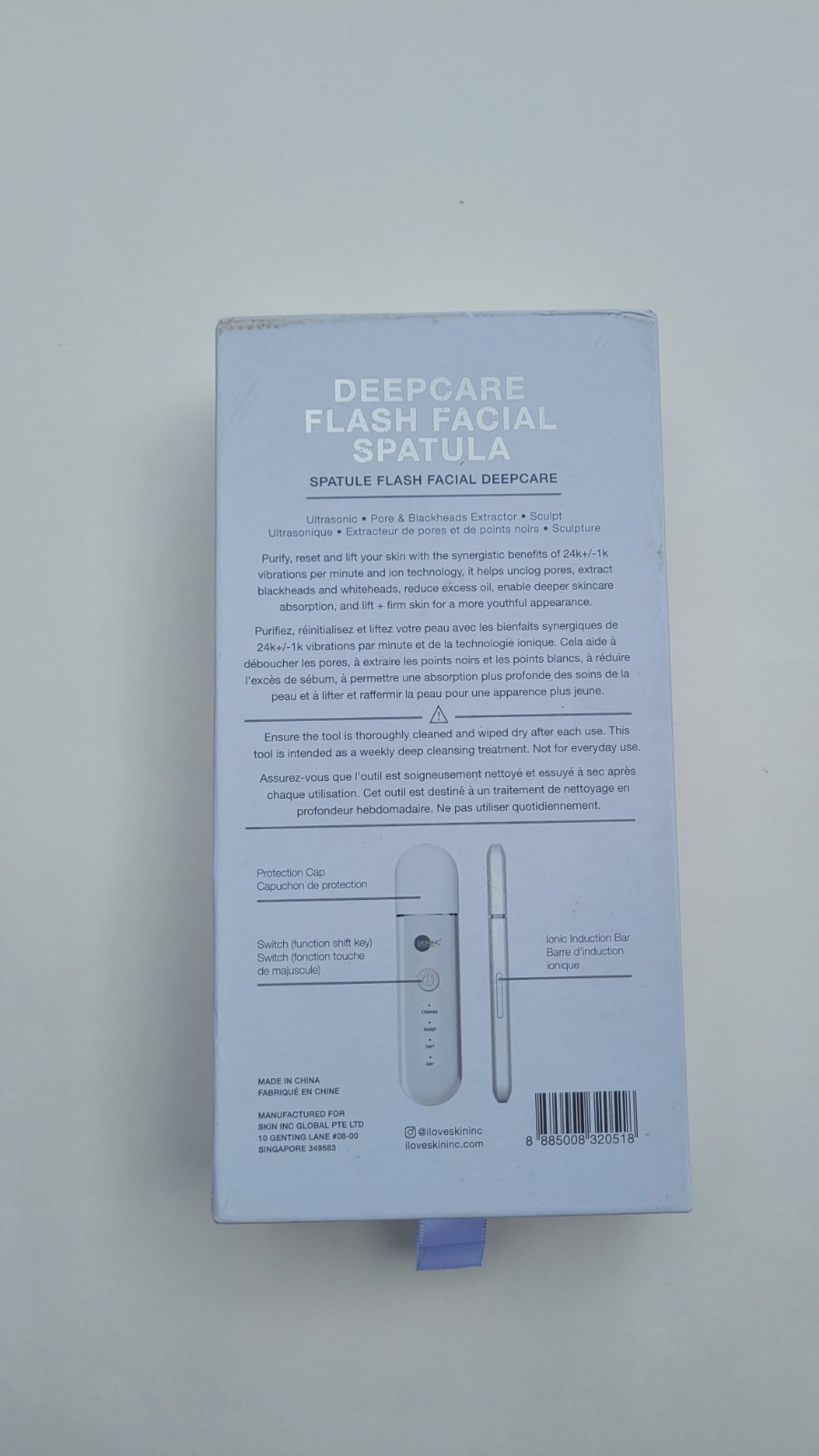 Skininc Deepcare Flash Facial Spatula Ultrasonic Pore & Skin Care Extractor