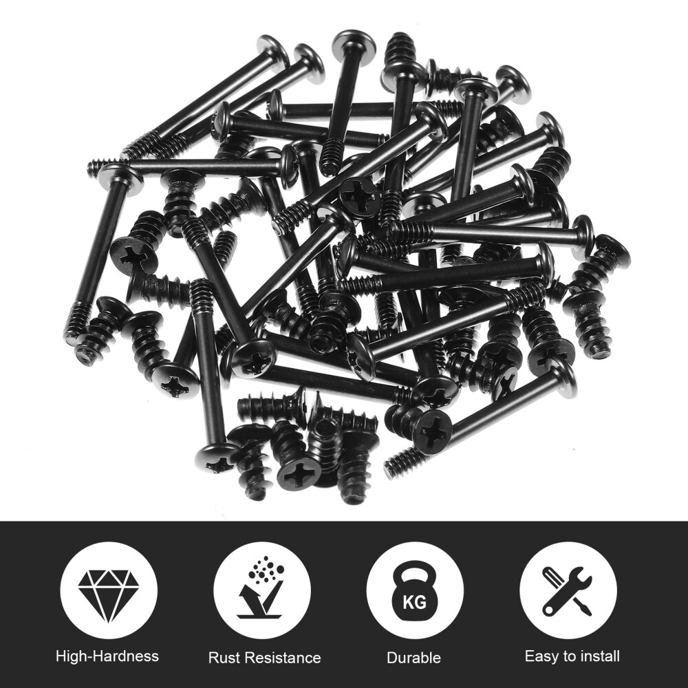60pcs Computer Cooling Fan Mount Screws Case Fan Long Short Screws Set
