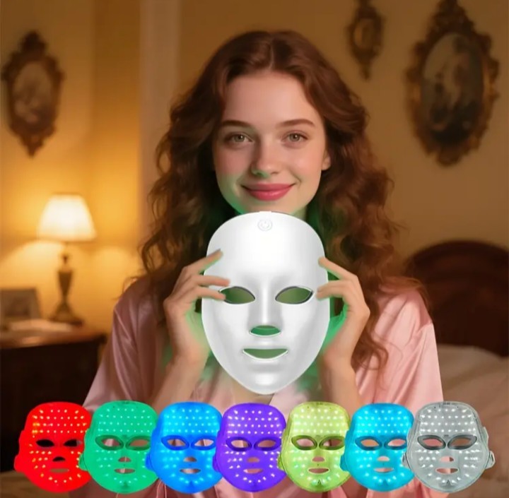 Home USB powered 7 color LED facial beauty instrument facial care tools….