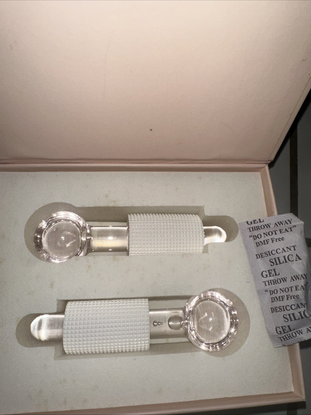 Monat Glass Refreshing Facial globes 2 Piece Not Used Box And Packaging Old
