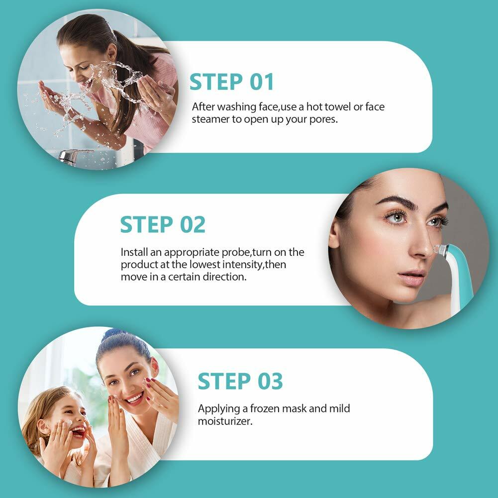 Facial Blackhead Remover Vacuum Pore Cleaner Rechargeable Blackhead Removal Tool