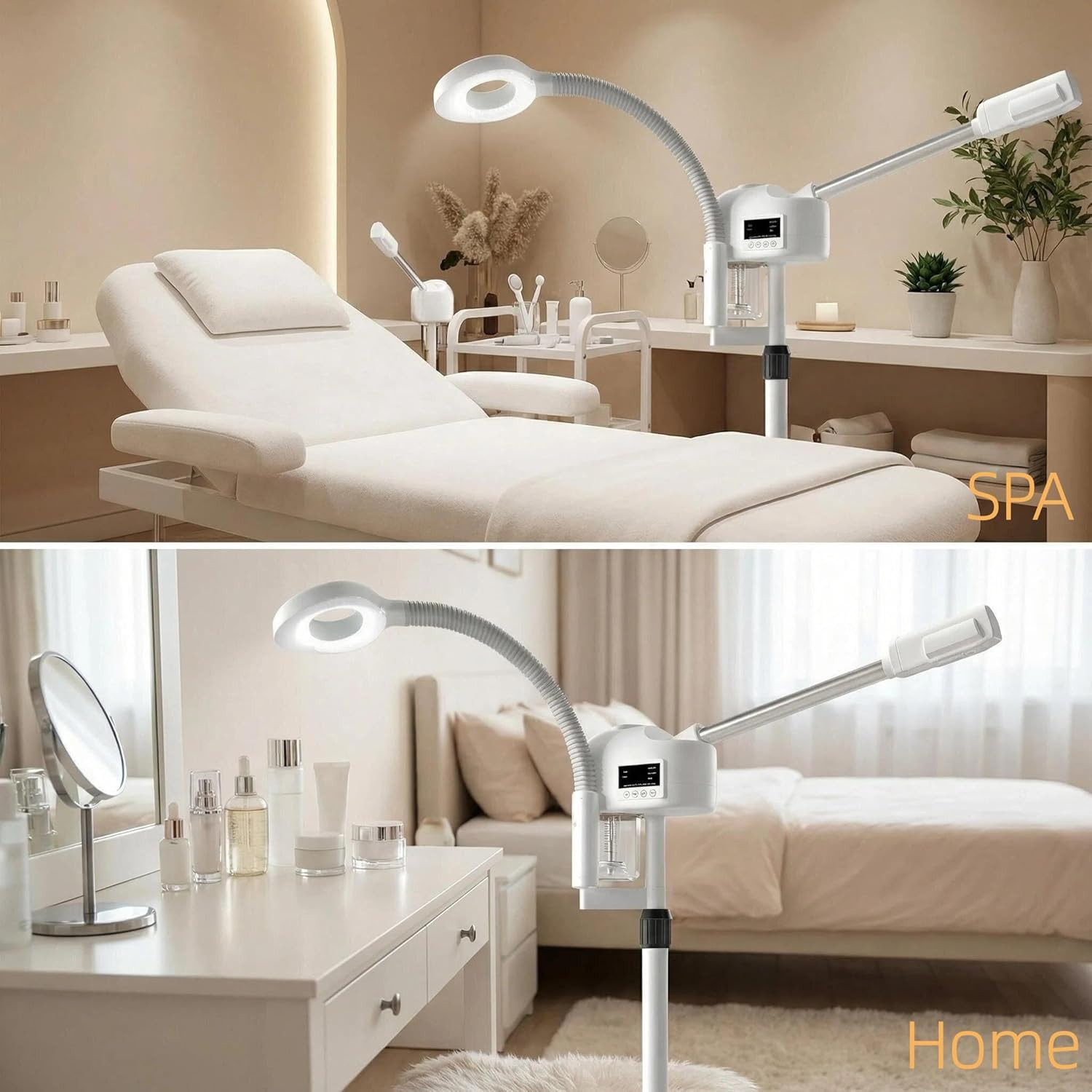 Facial Steamer Professional, Facial Steamer with Magnifying Lamp for Esthetician