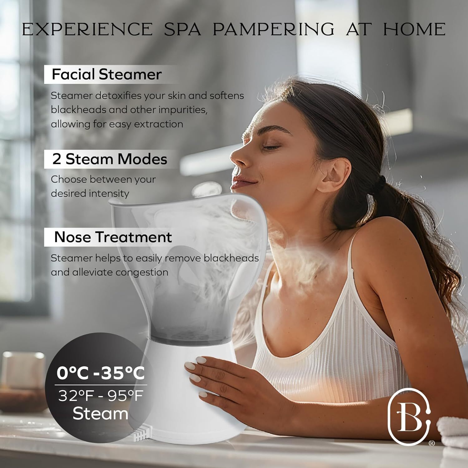 Gentle Face Steamer for Facial Deep Cleaning, 11-PC | Facial Steamer for Proacti
