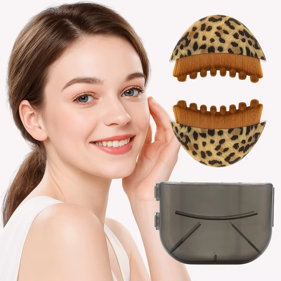 Facial Massage Brush for Face & Jawline, Ergonomic Dry Brush Designed for Precis