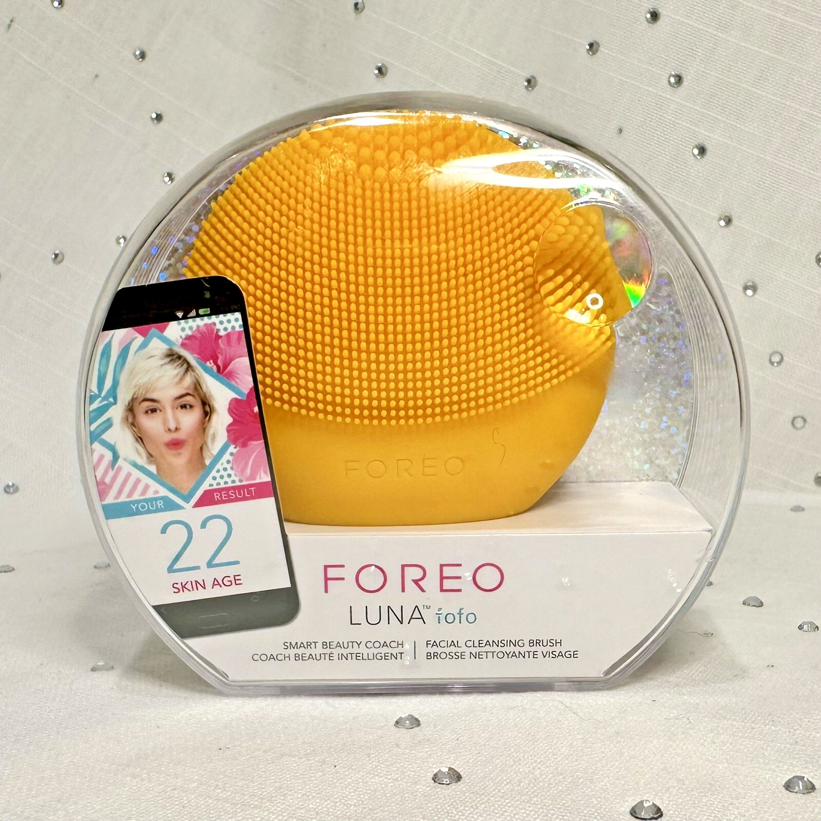 Foreo Luna FoFo Smart Beauty Facial Cleansing Brush – New Sealed Pkg – Yellow