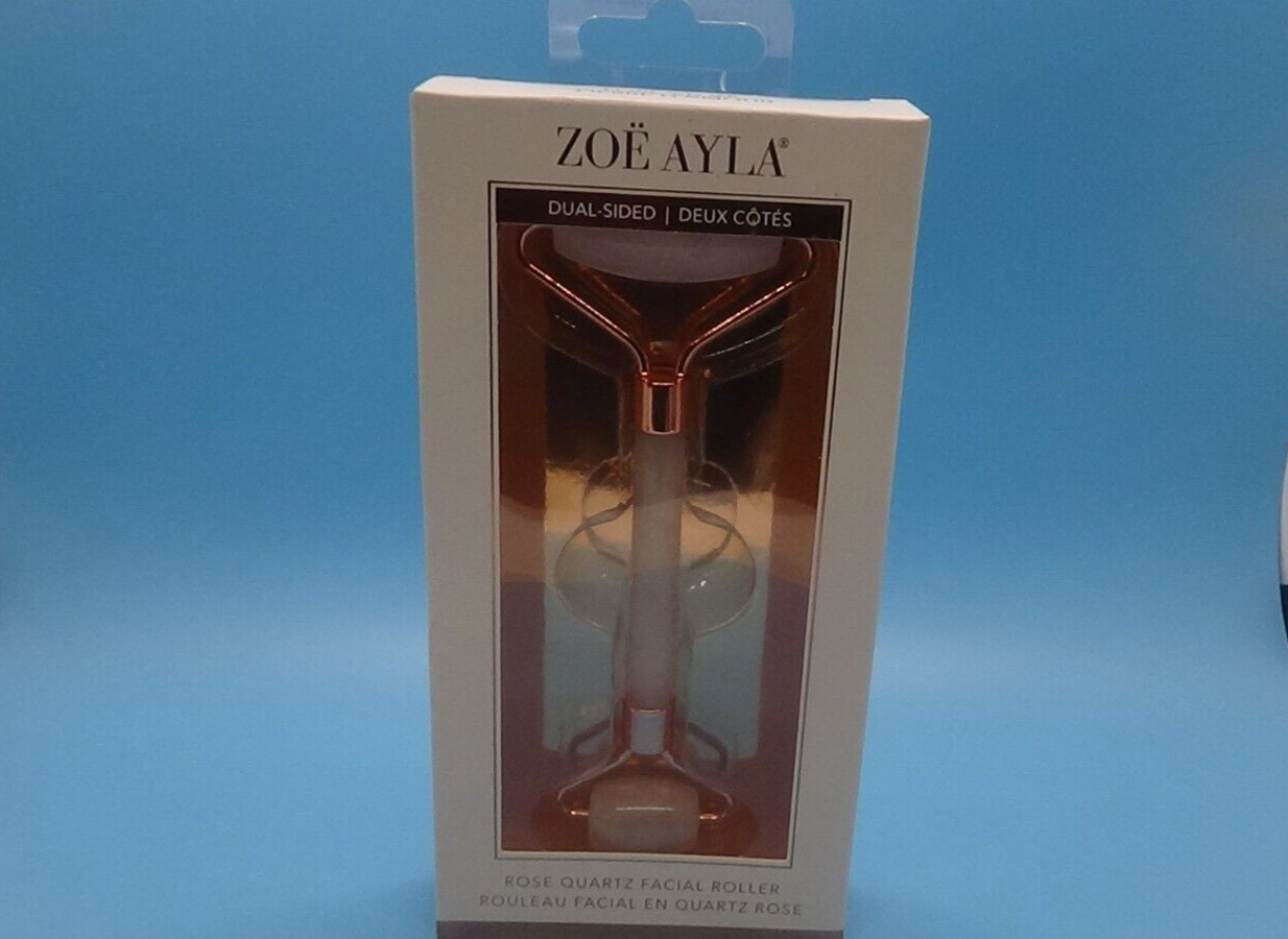 Zoe Ayla Rose Quartz Facial Roller – Brand New