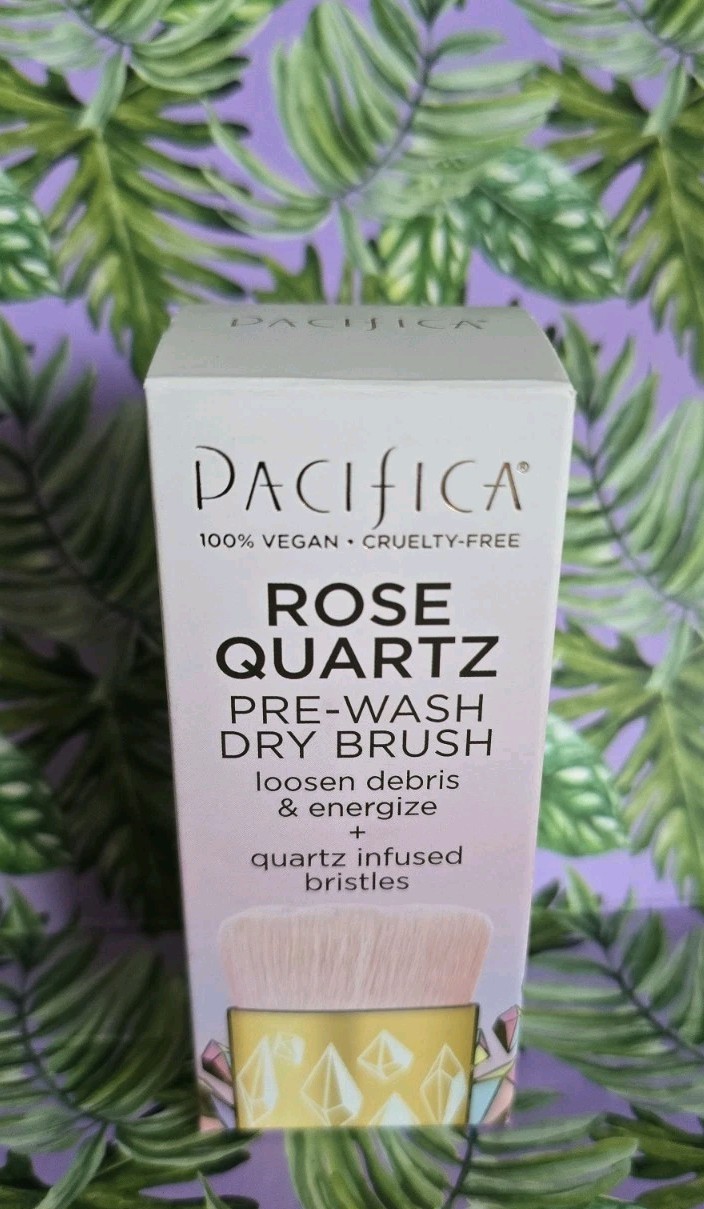 Pacifica Rose Quartz Pre-Wash Dry Brush Energize & Quartz Infused Fibers. NIB