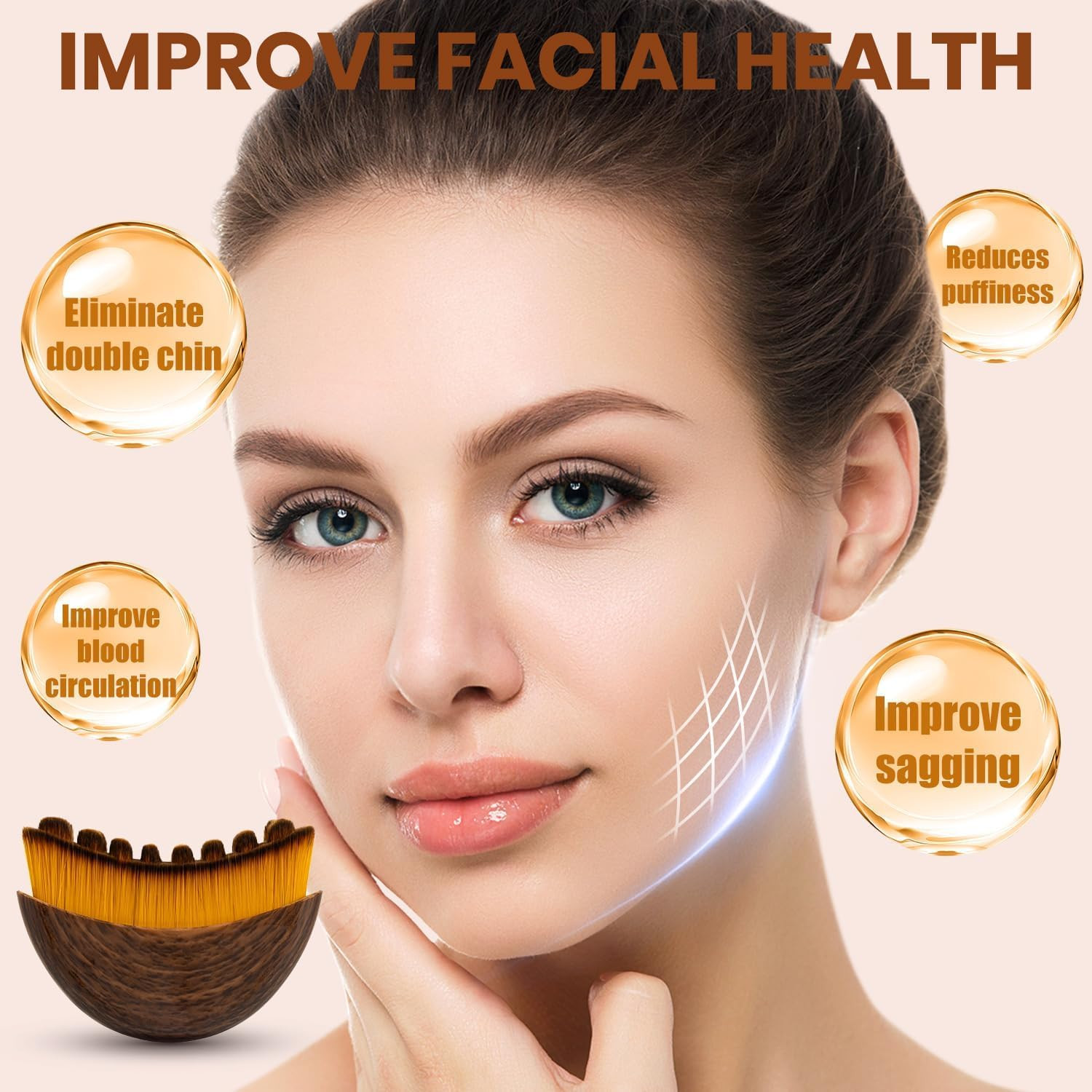 2Pcs New Lymphatic Contour Face Brush, Face Brush for Lymphatic Drainage,Soft Fa