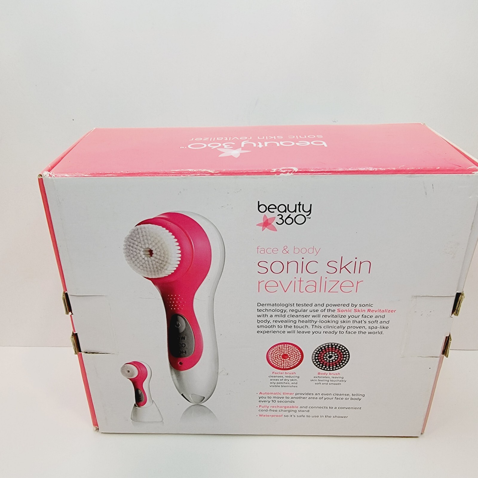 Conair Beauty 360 Face & Body Sonic Skin Revitalizer – Rechargeable, Waterproof