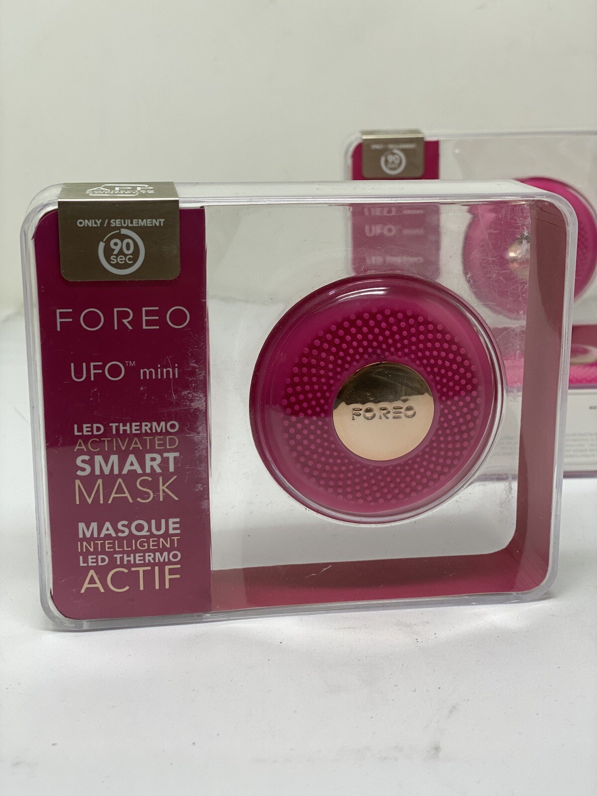 Lot Of 3 New FOREO UFO Mini LED Thermo Smart Facial Mask Pink Fuchsia Free Ship