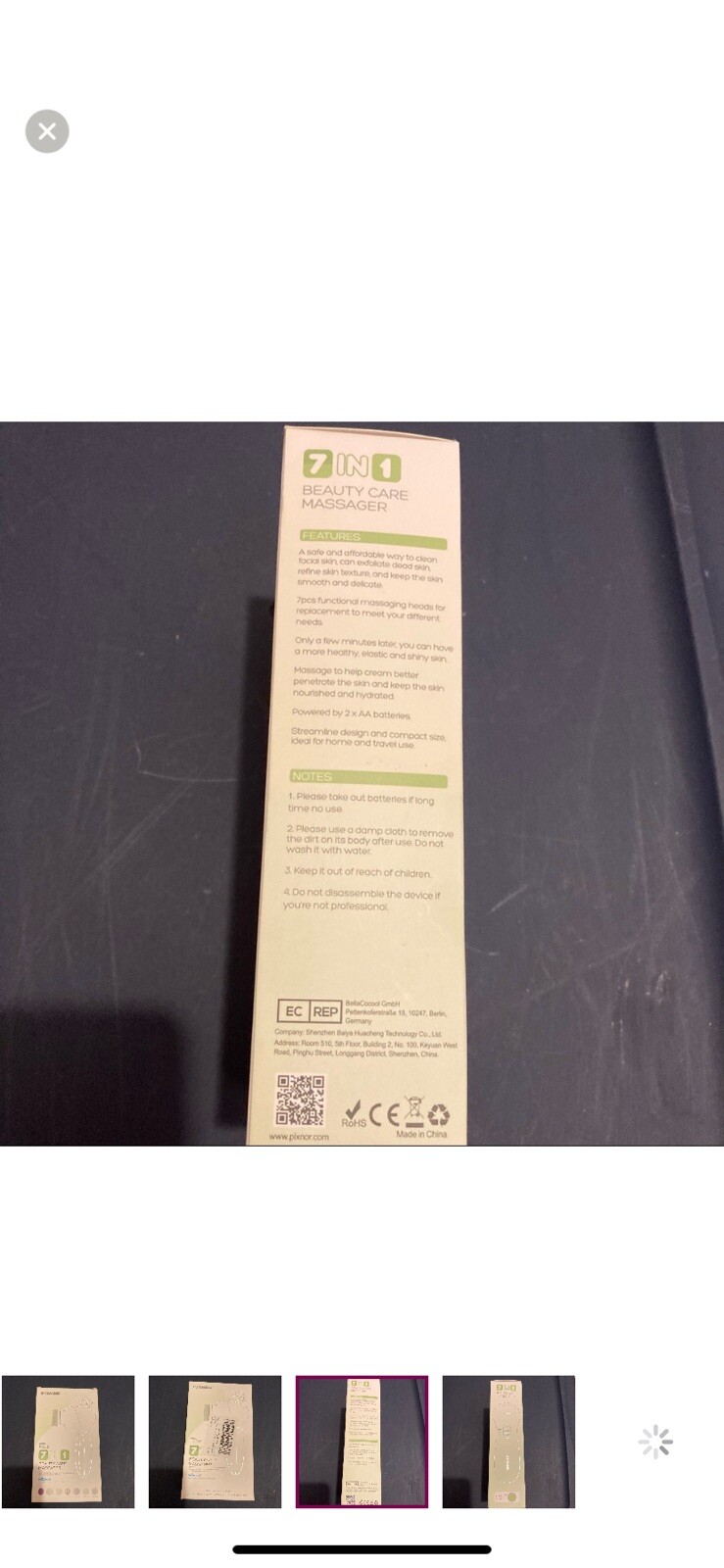 Pixnor Green Electric Facial Cleansing Brush Deep Cleansing Gentle Exfoliating