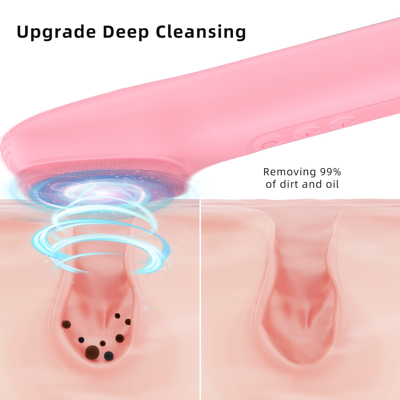 Cleansing Brush Portable Waterproof Rechargeable Wash Brush Deep Cleaning for…