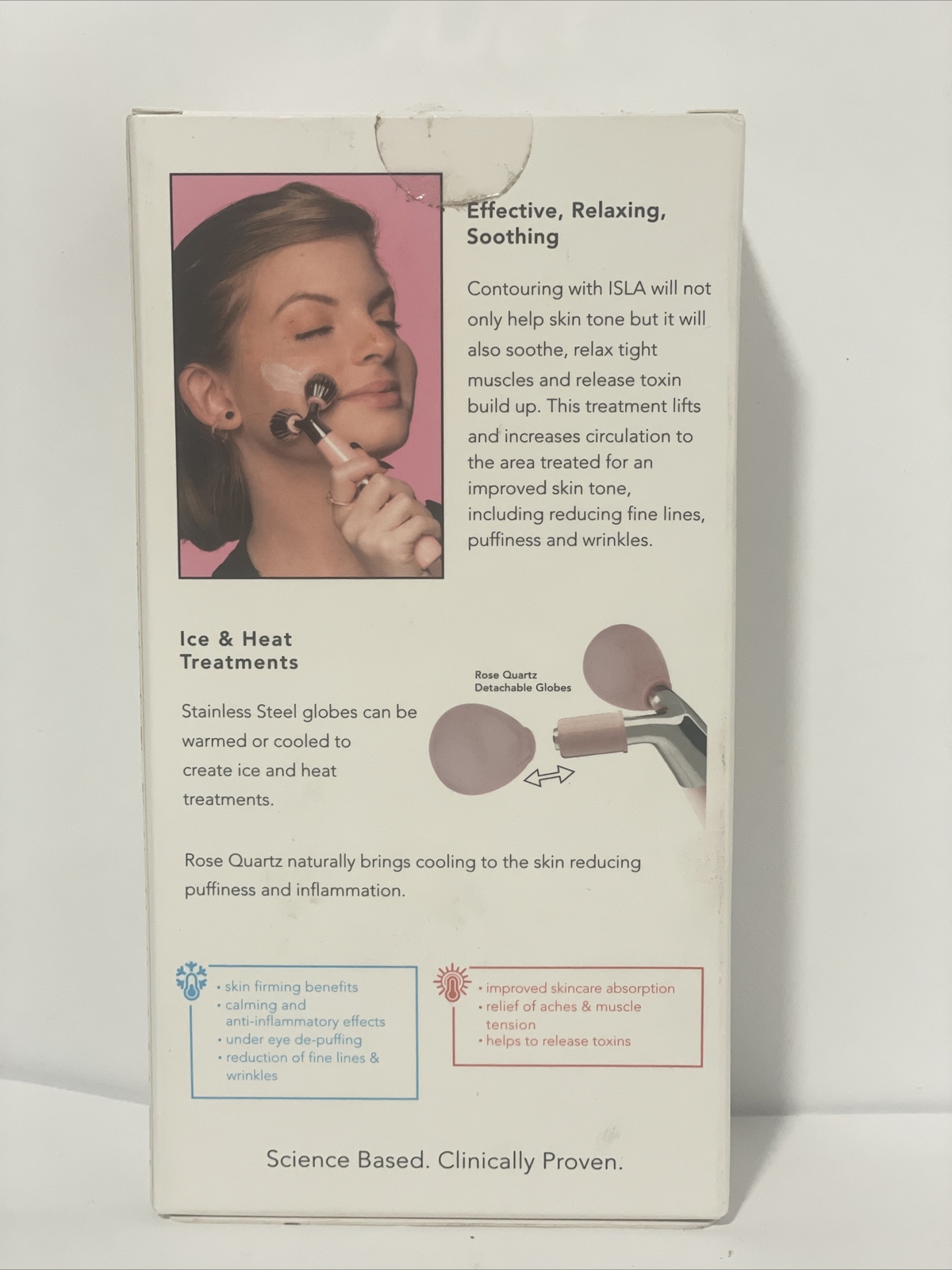 New Spa Sciences Sonic Ice and Heat Roller, For Face & Body Contouring