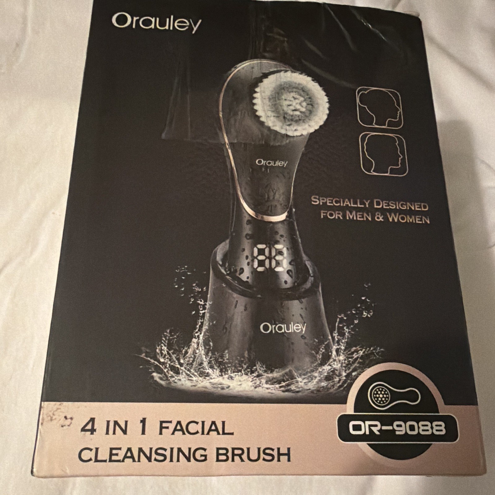 Orauley OR-9088 4-in-1 Electric Facial Cleansing Brush Rechargeable Waterproof