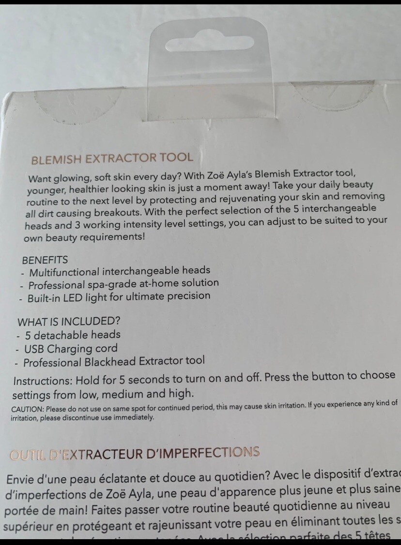 Blemish & Blackheads Extractor Tool Zoe Ayla NWT
