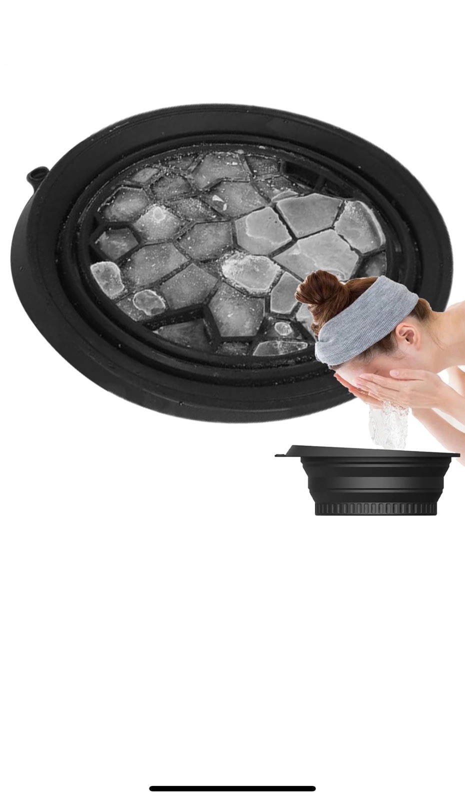 Silicone Ice Facial Bowl Folding Ice Facials Basin Facials Skin Cares Tool