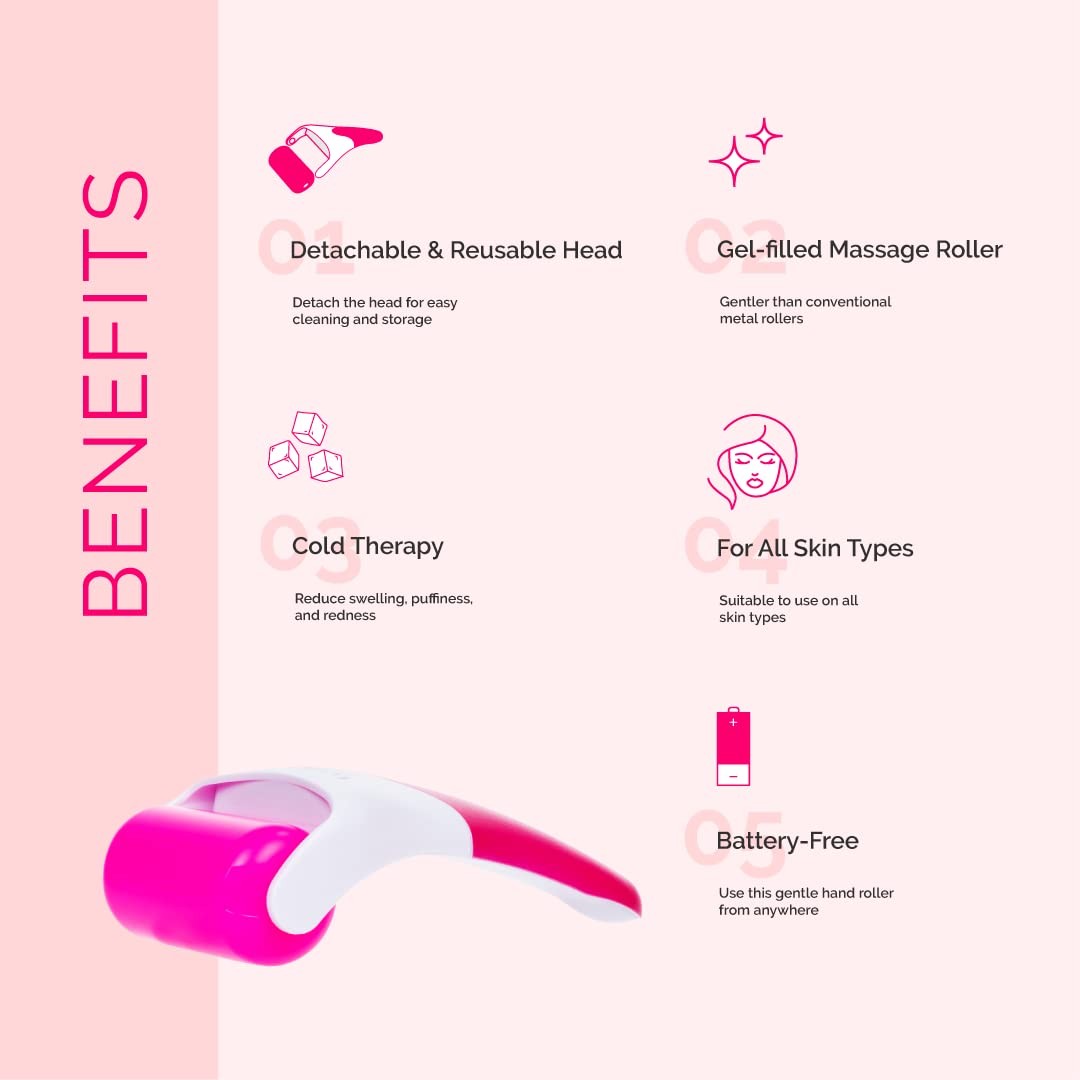 Elizabeth Mott Ice Roller for Face & Eyes Cooling Facial Massager to Reduce…