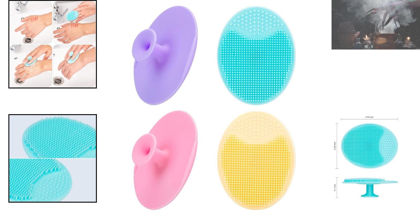 Travel-Friendly Silicone Exfoliating Brushes for Effortless Clean & Glowing Skin