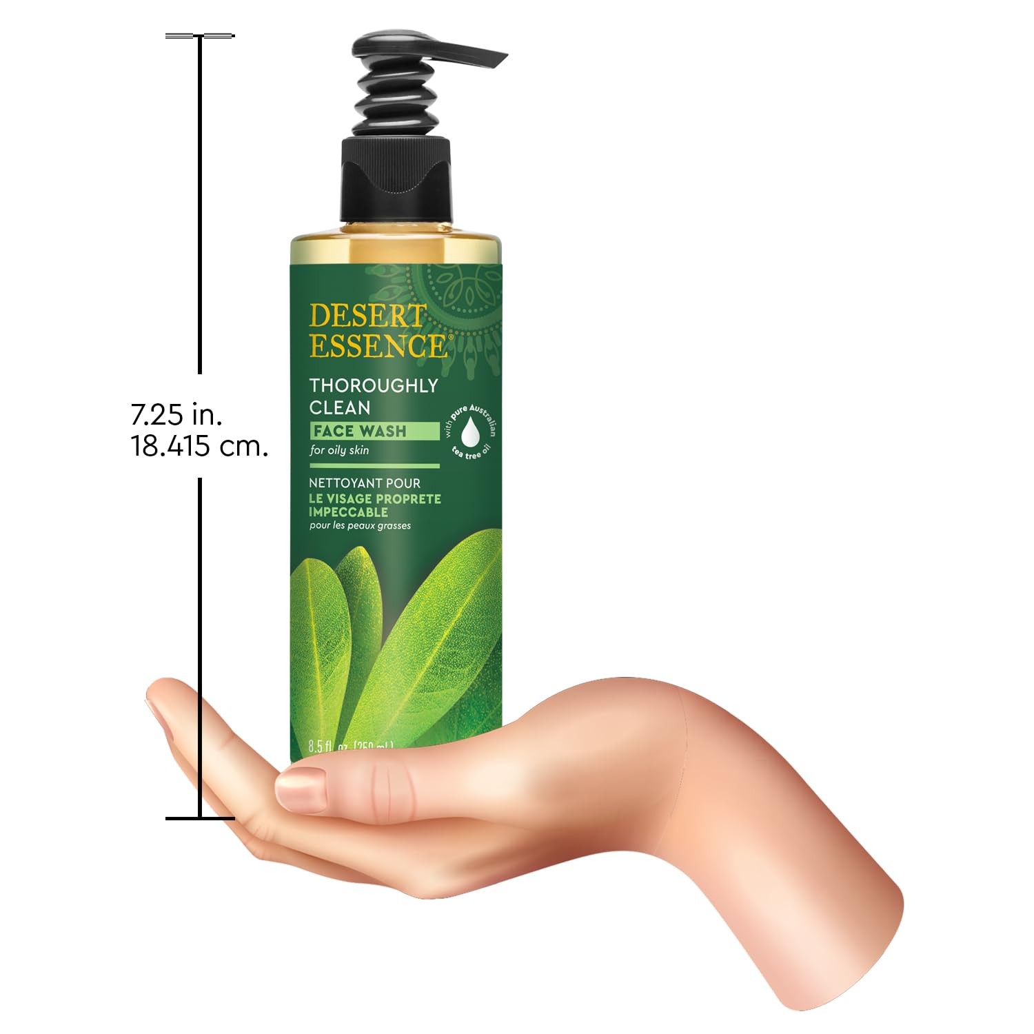 Desert Essence Thoroughly Clean Face Wash with 8.5 Fl Oz (Pack of 1), Clear