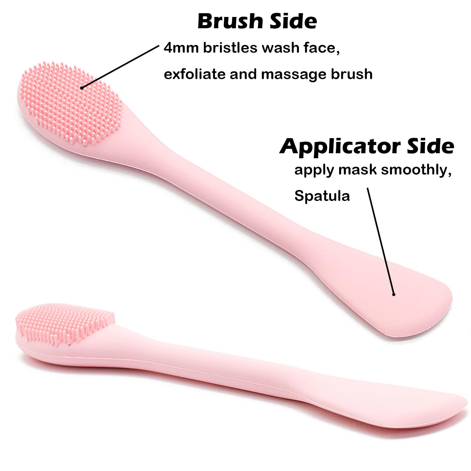 Facial Cleansing Brush, 2 in 1 Silicone Face Mask Brush & Face Scrubber, For Exf