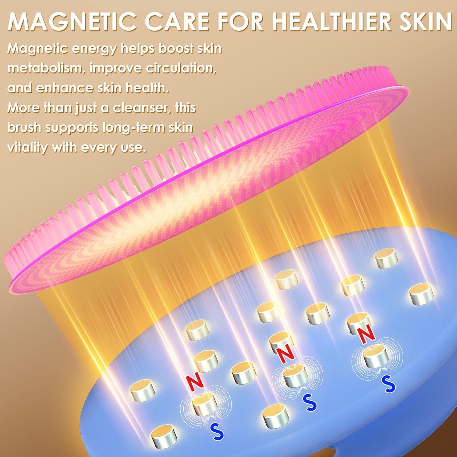 Ergonomic Magnetic Silicone Face Scrubber – Radiance Booster for Sensitive Skin