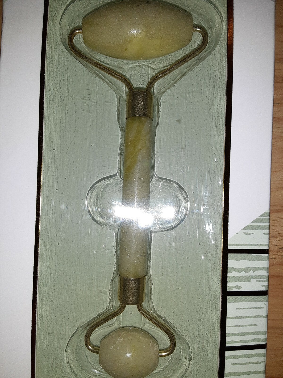 NEW~ TruSpa Luxurious Facial Jade Crystal Face Roller~